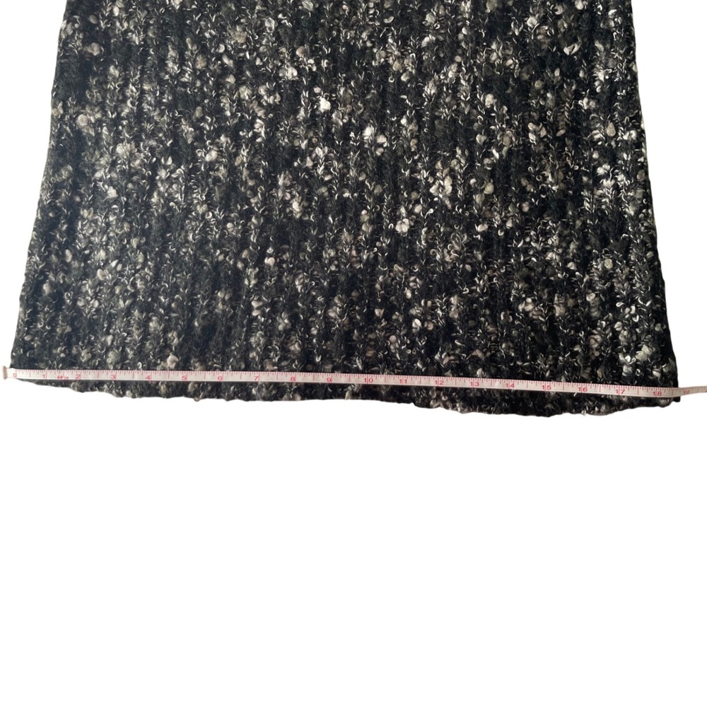 FENN‎ WRIGHT MANSON Textured Knit A Line Midi Skirt Black Silver SM Wool BleNd - Picture 4 of 7